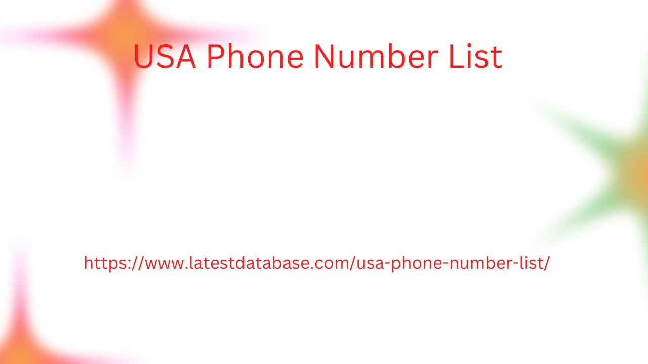 USA Phone Number List